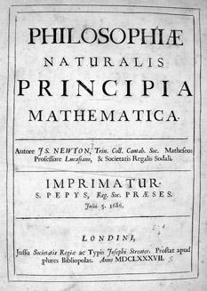 Title page of 'Principia', first edition (1687)